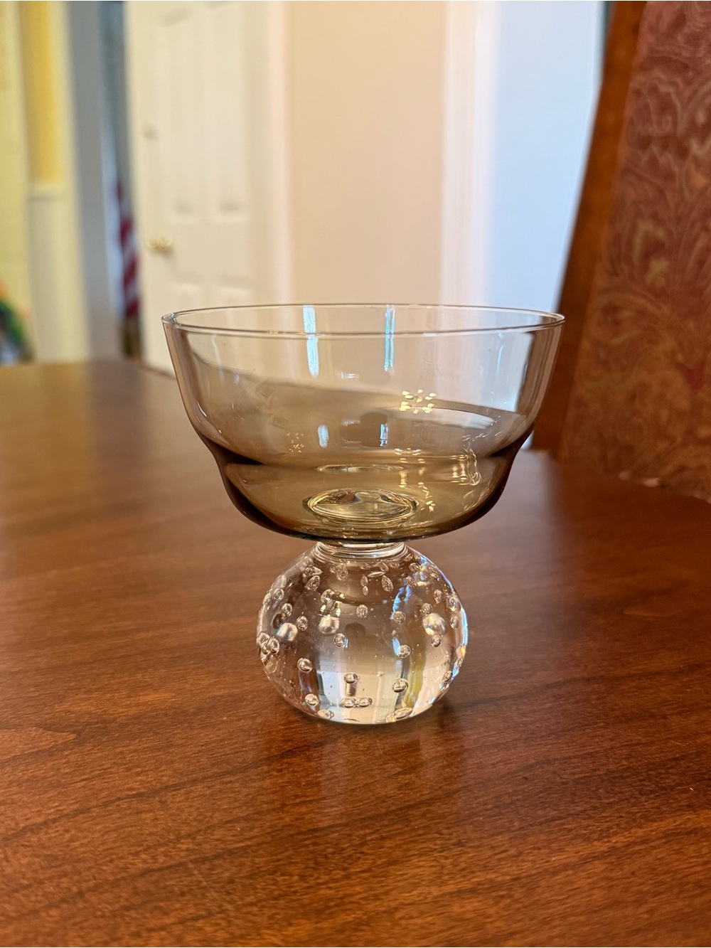 Raindrop Smoke by Portugal Champagne/Tall Sherbet Glass Bowl